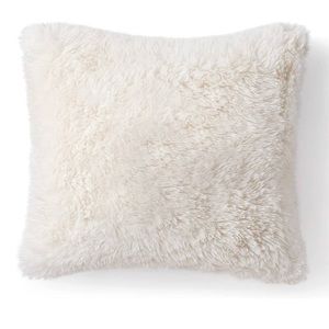 Cozy Bliss Faux Fur Pillow Beige NIP
